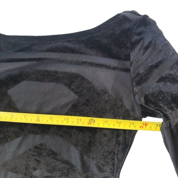 Rare Nasty Gal sheer and velvet  open back sexy bodysuit top - Picture 14 of 16